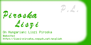 piroska liszi business card